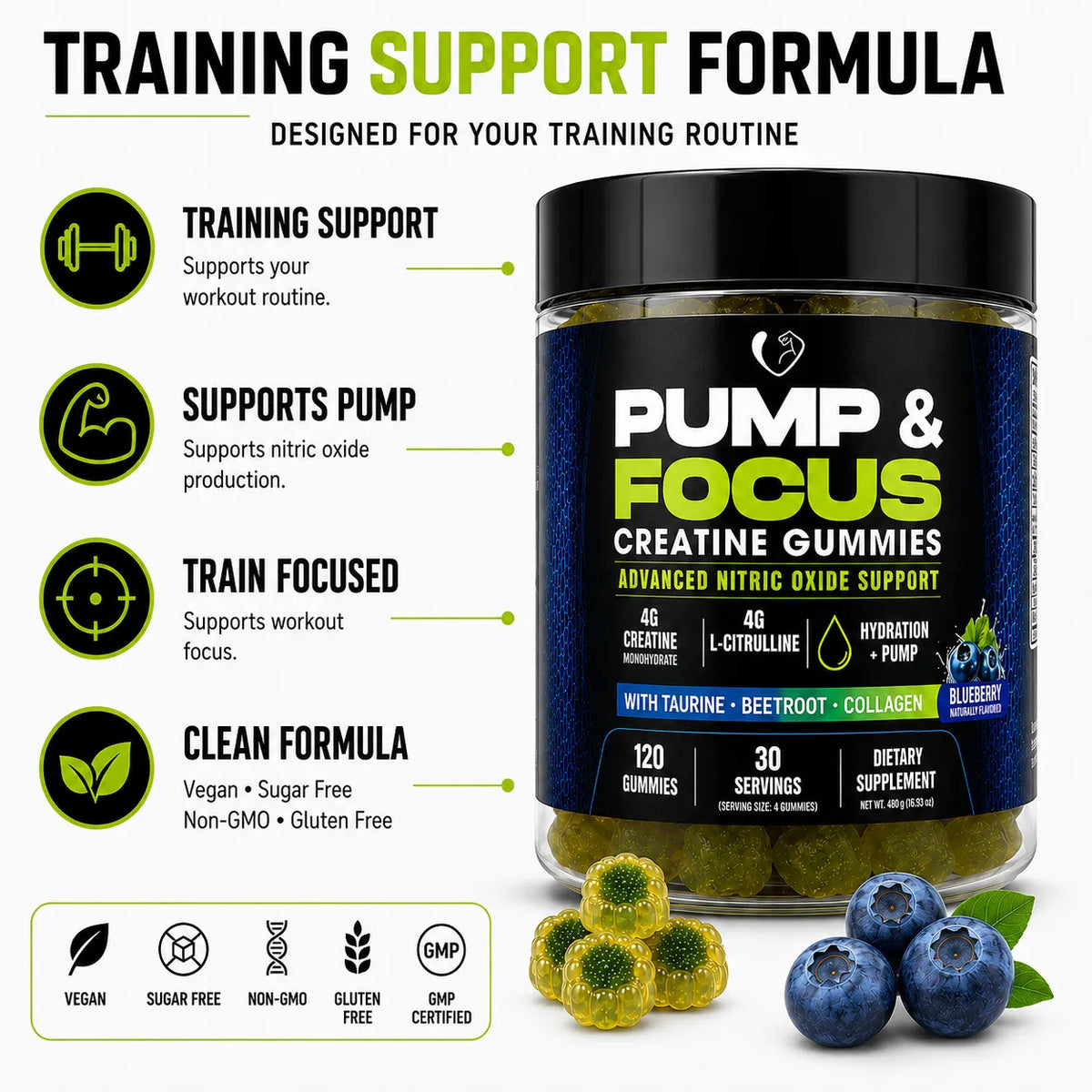 VALKOR Pump & Focus Gummies